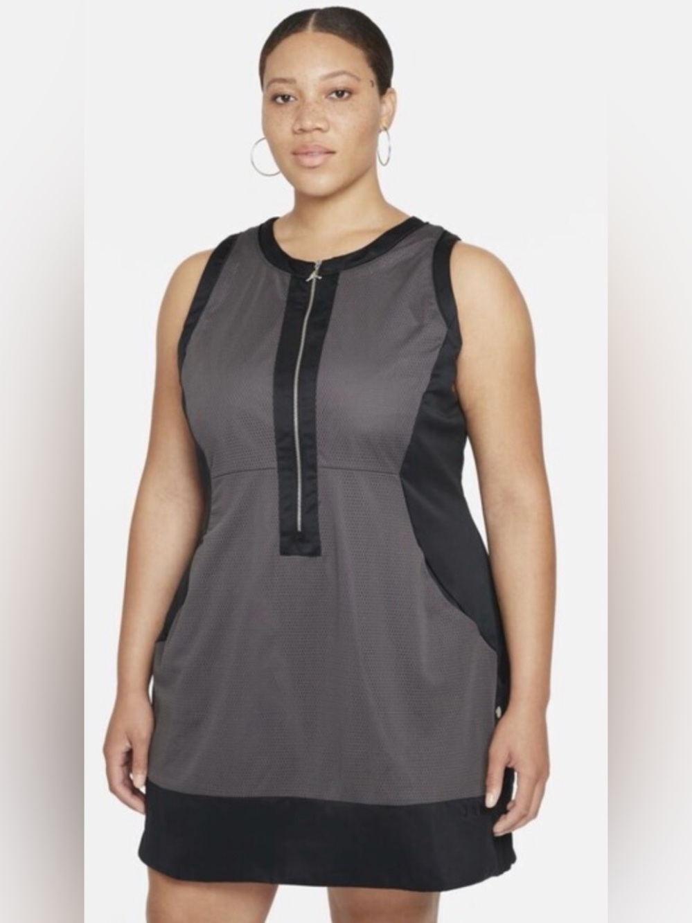 NWT Air Jordan Active New Classics Capsule Gray/Black Mesh Dress + Pockets 2X